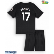Tottenham Hotspur Cristian Romero #17 Bortedraktsett Barn 2025-26 Kortermet (+ Korte bukser)